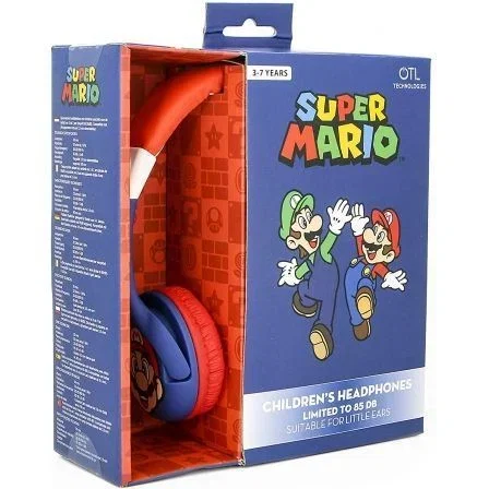 Otl Auriculares Infantiles Super Mario Azules Otl Auriculares Infantiles Super Mario Azules